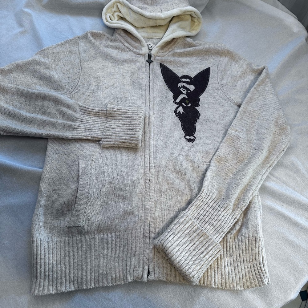 Vintage Disney “Tinker Bell” Zip hoodie Sweater! Women’s SZ L.